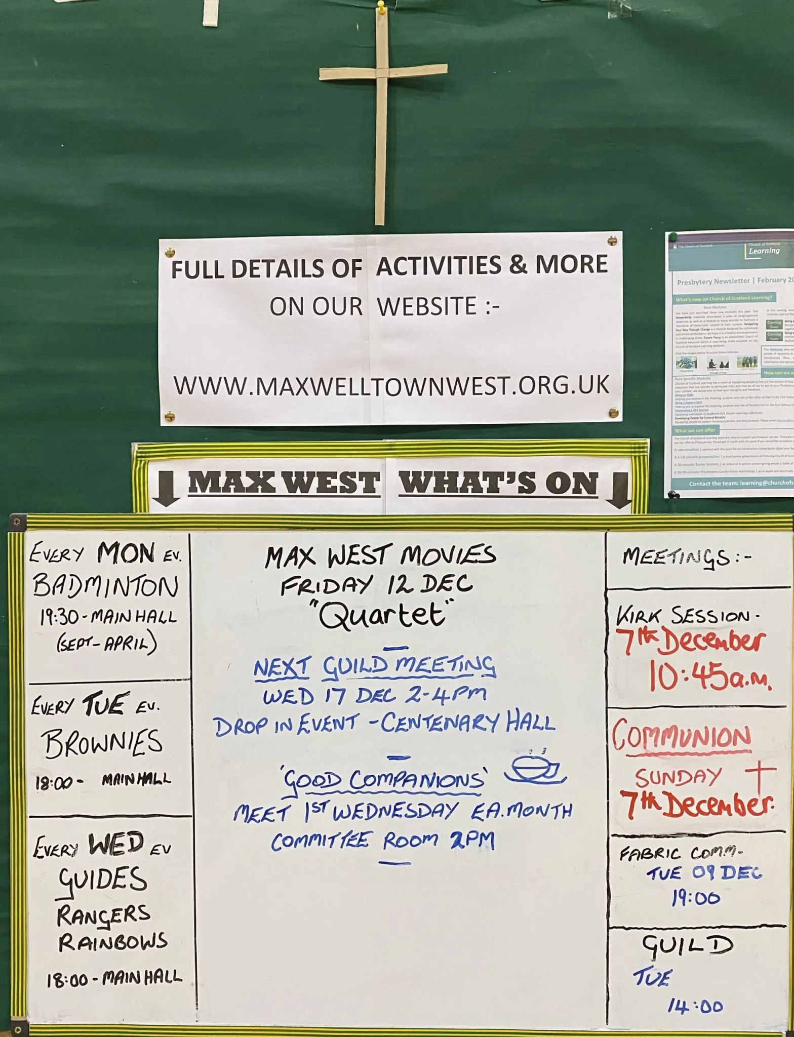 Photo of noticeboard